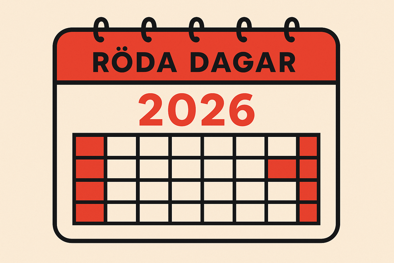 röda dagar 2026 röda dagar 2026